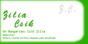 zilia csik business card